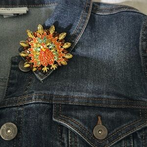 Turkey Pin or put on a chain it makes a pendant